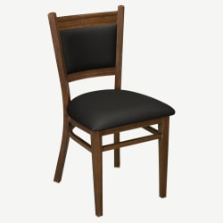 Metal Padded Back Chair with Premium Wood Grain Finish