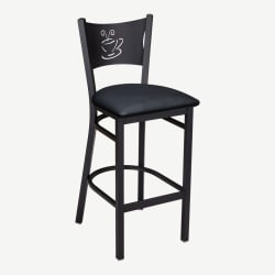 Coffee Cup Metal Bar Stool