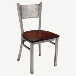 Clear Coat Checker Back Metal Chair