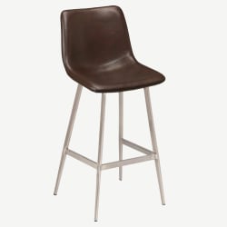 Luna Metal Bar Stool with Clear Coat Finish