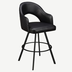 Invicta Premium Bucket Swivel Bar Stool with Circular Frame
