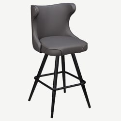 Darlo Premium Bucket Swivel Bar Stool with Square Frame