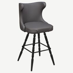 Darlo Premium Bucket Swivel Bar Stool with Vintage Frame