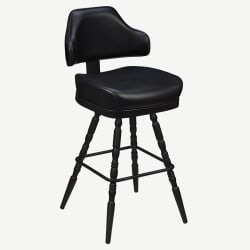 Gioco Premium Casino Bucket Bar Stool with Vintage Frame