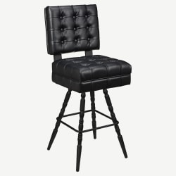 Trionfo Tufted Premium Bucket Bar Stool with Vintage Frame