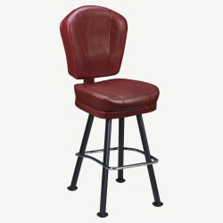 Lusso 3-Channel Premium Casino Bucket Bar Stool with Arched-Oval Frame
