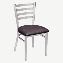 Clear Coat Metal Ladder Back Chair