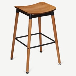 Slate Black Backless Bar Stool