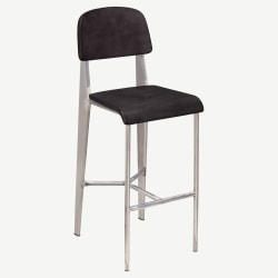 Nico Bar Stool with Wood Back in Clear Coat Finish