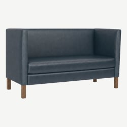 Cerqona Plain Back Privacy Booth with Wood Legs