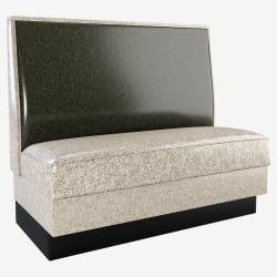 Plain Back Diner Style Booth with Glitter Upholstery