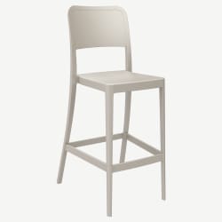 Parker Solid Back Outdoor Resin Bar Stool