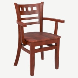 Premium US Made American Back Wood Chair with Arms 