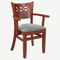 Premium US Made Leonardo Wood Chair With Arms