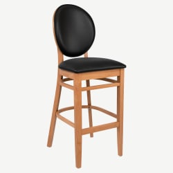 Premium Lorenzo Wood Bar Stool wih Padded Back