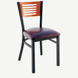 Interchangeable Back Metal Chair with 5 Slats