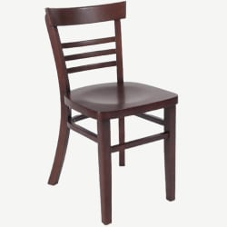 Wooden Ladder Back Chair with Extended Edges