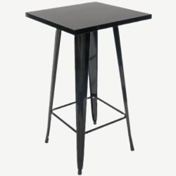 Metal Table in Black Finish - Bar Height