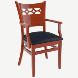 Premium US Made Leonardo Wood Chair With Arms
