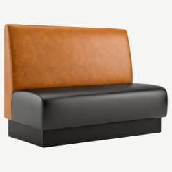 Plain Back Custom Booth with Pullover Back and Jumbo Seat