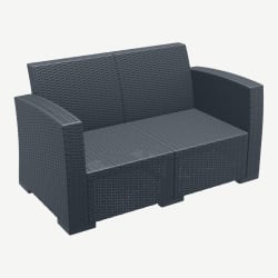 Shelly Commercial Resin Patio Love Seat