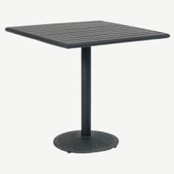 Black Finish Faux Teak Top with Table Base