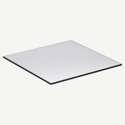 White Outdoor Resin Table Top with Phenolic Edge