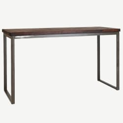 Industrial Series Bar Height Table with Metal Frame and Wood Top