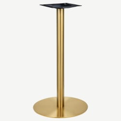 Gold Round Indoor / Outdoor Table Base - Bar Height