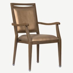 Agnes Padded Aluminum Arm Chair