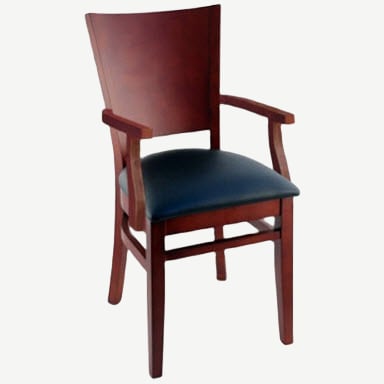 Tiffany Wood Restaurant Chair With Arms Interior