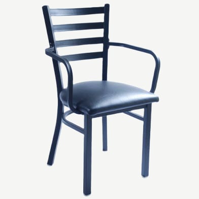 Metal Ladder Back Chair with Arms Interior