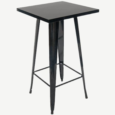 Metal Table in Black Finish - Bar Height Interior