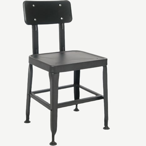 Metal Chair in Black Finish Interior