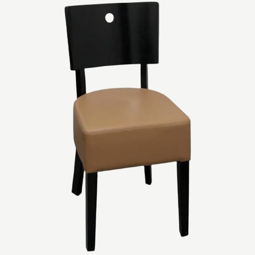 Designer Curved Back Wood Chair Interior