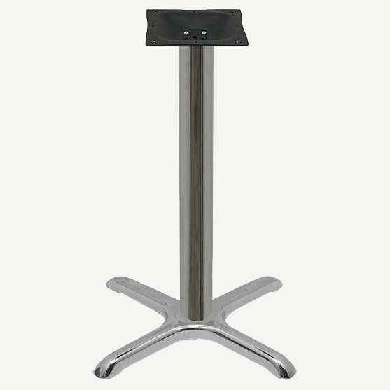 X Prong Chrome Bases - 30" Table Height Interior