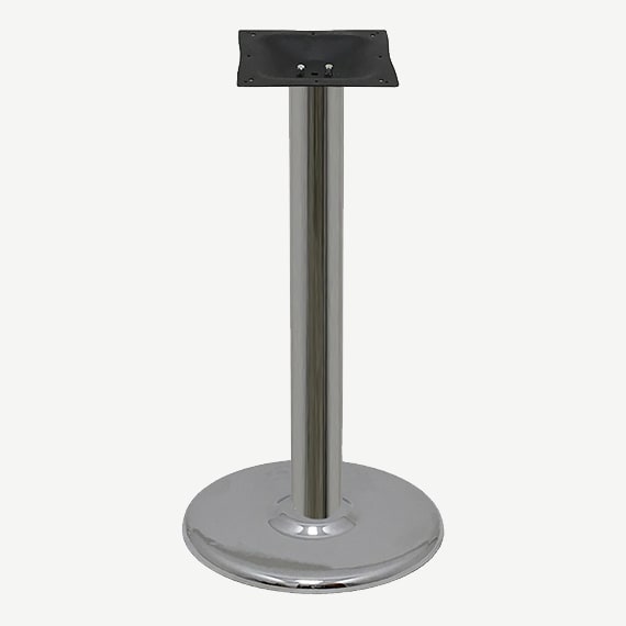 Chrome Rounded Table Bases - 30" Table Height Interior