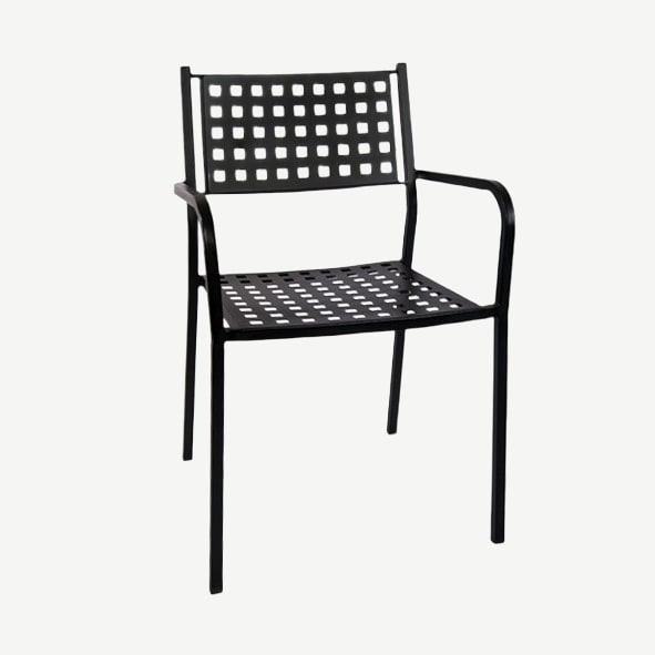 Matrix Back Patio Chair with Armrest Interior