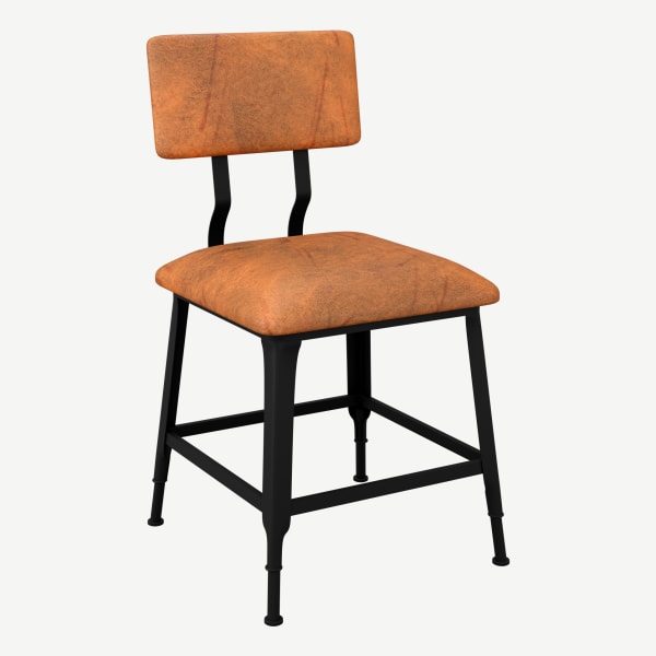 Massello Industrial Style Chair with Padded Back Interior