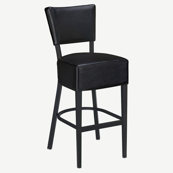 Lumme Padded Back Metal Bar Stool Interior