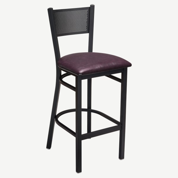 Metal Checker Back Bar Stool Interior