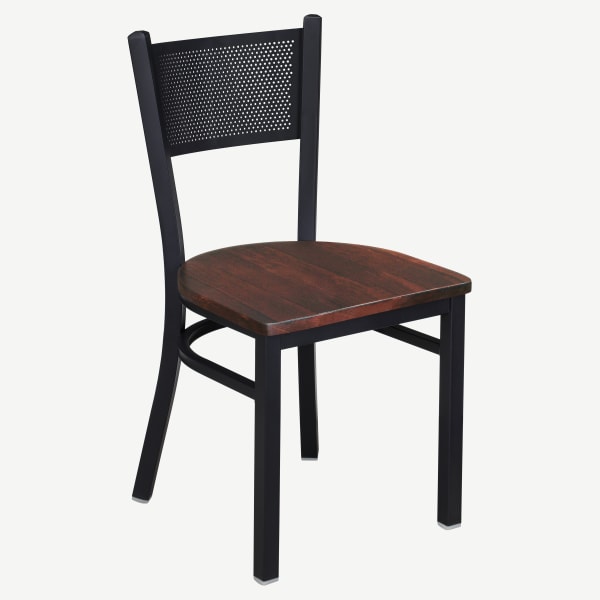 Metal Checker Back Chair Interior