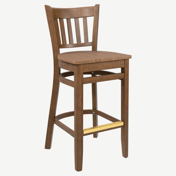 Premium US Made Vertical Slat Wood Bar Stool Interior