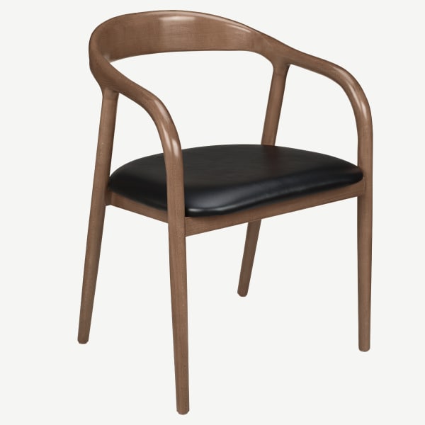 Premium Sigrid Wood Armchair Interior