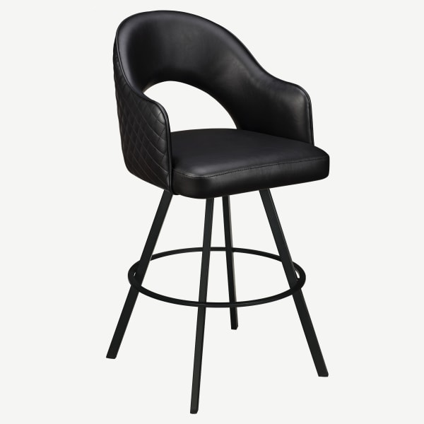Invicta Premium Bucket Swivel Bar Stool with Circular Frame Interior