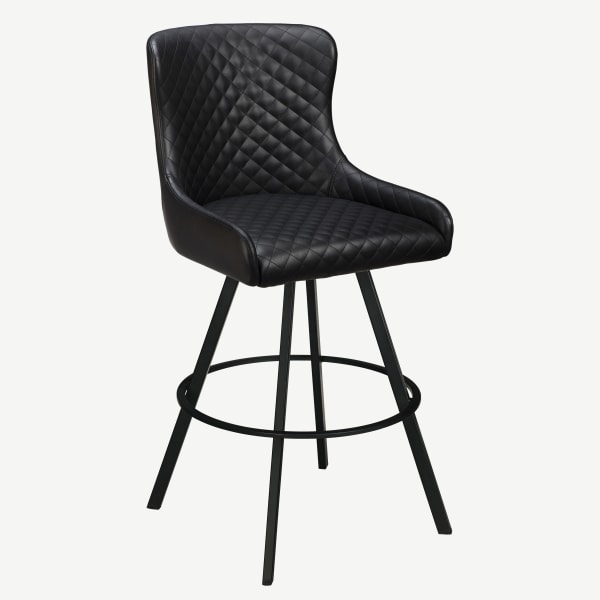 Premium Savino Swivel Bar Stool with Circular Frame Interior