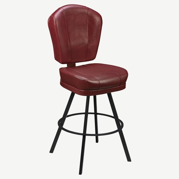 Lusso 3-Channel Premium Casino Bucket Bar Stool with Arched-Oval Frame Interior