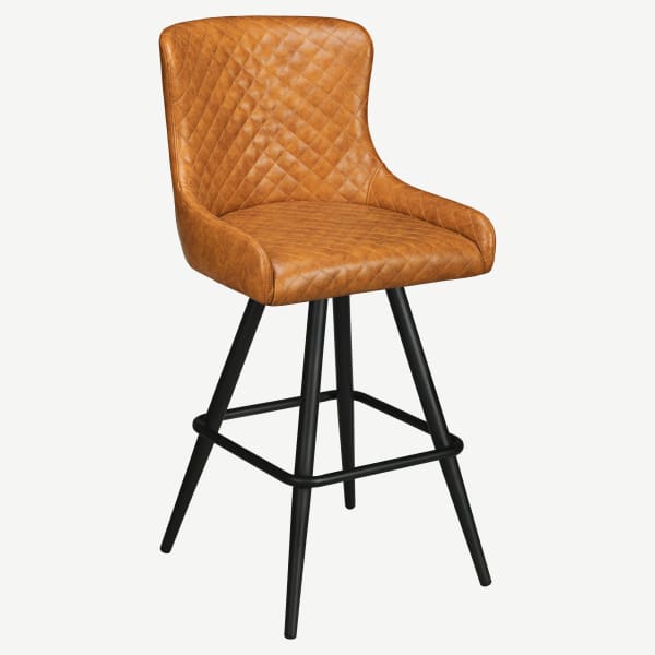 Premium Savino Swivel Bar Stool with Square Frame Interior