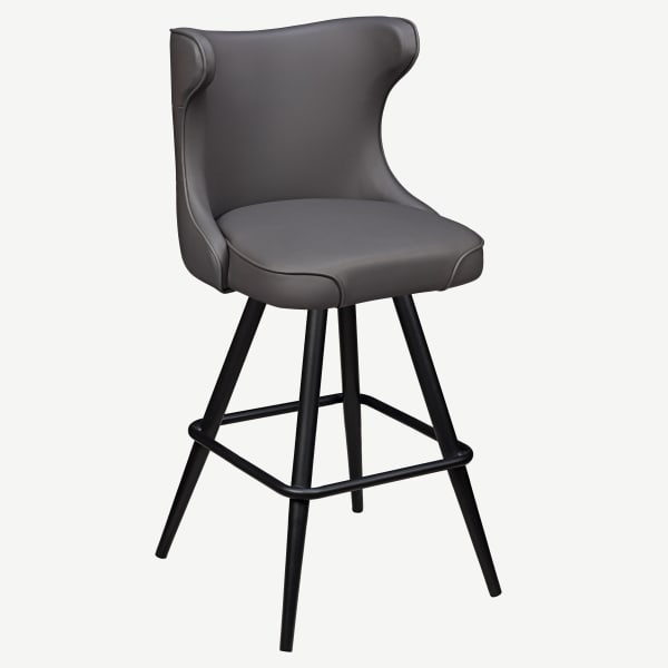 Darlo Premium Bucket Swivel Bar Stool with Square Frame Interior