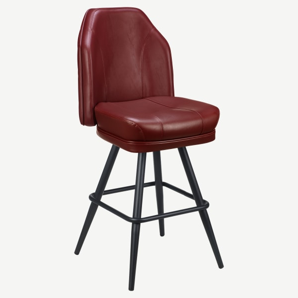 Giada Premium Casino Bucket Bar Stool with Square Frame Interior